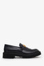 Valentino Black Leather Vlogo Leather Loafers Size 39