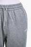 Celine Grey Cotton Embroidered Mini Logo Sweatpants Size XS
