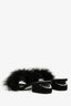 Alexander Wang Black Feather Mules Size 37.5