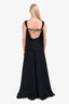 Christian Dior 2015 Navy Silk Blend Backless Embellished Gown Size 4
