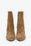 Saint Laurent Tan Suede Heel Zip Boot Size 37
