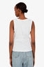 Loewe White Ribbed Anagram Tank Top Size XL
