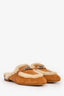 Hermès Tan Suede Sherpa 'Oz' Mules Size 38