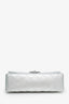 Pre-loved Chanel™ 2009-2010 Silver Lambskin Maxi Single Flap Bag
