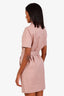 Hermès Pink Belted Short Sleeve Dress Size 38