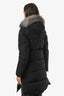 Moose Knuckle Black Nylon Big Ridge Down Parka with Fur Hood Size