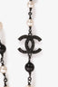 Pre-loved Chanel™ Pearl/Black Bead Multistrand CC Necklace
