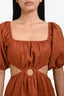 Faithful The Brand Brown Linen Midi Dress Size XS