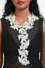 Sandro Black/White Lace Top Sleeveless Midi Dress Size 1