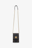 Christian Dior Black Leather Studded Vertical Diorama Crossbody Bag