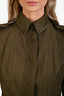 Alexander McQueen Green Utility Zip Peplum Jacket Size 40