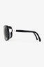 Pre-loved Chanel™ Black/White Acrylic Square Frame Bow Detail Sunglasses