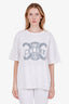 Celine White 'Triomphe' Oversized T-Shirt Size XS