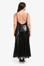 Miu Miu Black Sequin Midi Dress Size 46