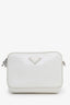 Prada White Patent Leather Square Crossbody Bag