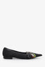 Christian Dior Black Striped Charm Ballet Flats Size 35
