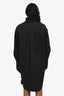 Isabel Marant Etoile Black Cotton Embroidered Front Long Sleeve Mini Dress Size 38
