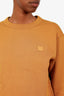 Acne Studios Brown Face Square Patch Sweatshirt Size XXS