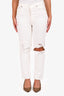 Agolde White High Rise Relaxed 'Fen' Jeans Size 27
