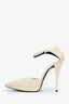Saint Laurent White Patent Leather D'Orsay Pumps Size 39