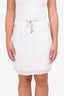 Brunello Cucinelli White Drawstring Skirt Size 10
