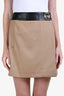 Gucci Beige/Brown Camel Hair Mini Skirt Size 44