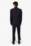 Christian Dior Navy Virgin Wool Single Breasted Suit Jacket + Pant Set Size 52R