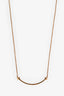 Collier pendentif T Smile petit modèle en or rose 18 carats Tiffany & Co.