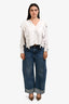 B Sides Blue Denim Relaxed 'Lasso' Cuffed Jeans Size 31