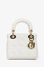 Christian Dior 2021 White Leather Mini Lady Dior
