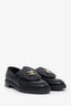 Pre-loved Chanel™ Black Leather Quilted Turnlock Logo Loafers Size 38.5
