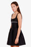 Shushu Tong Black Black Mini Dress with Crystal Embellishments Size 6 UK