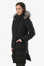 Moose Knuckle Black Nylon Big Ridge Down Parka with Fur Hood Size