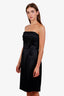 Marc Jacobs Black Silk Strapless Mini Dress Size 10