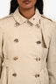 Gucci Brown Star Detail Belted Trench Coat Size IT 42