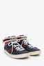Gucci Black Leather Web High Top Sneakers Size 37