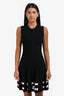 Alexander McQueen Black/White Bondage Midi Dress Size XS
