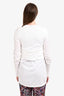 Brunello Cucinelli White Cotton Long Sleeve Button Front Cardigan Size L