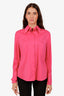 Escada Pink Crystal Button Down Shirt Size 42