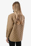 Veste matelassée Gucci GG Canvas marron à double poche, taille 36