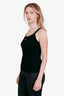 Christian Dior Black Logo Cotton Tank Top Size M