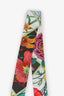 Gucci White/Multicolour Silk Blooms Print Twilly