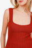 Vince Burnt Red Lace Cotton Midi Skirt + Tank Top Set Size 6 M