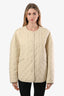 Toteme Cream Cotton Canvas Quilted Jacket Size XS