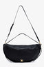 Celine Black Leather Triomphe Halfmoon Shoulder Bag