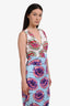 Altuzarra White/Blue Tropical Floral Printed Sleeveless Dress Size 34