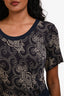 Max Mara Navy Paisley Floral Print Maxi Dress Size 42