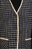 Valentino 2026 Navy Check Tweed 'V' Buttoned Blazer Jacket Size 44