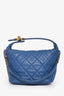Pre-loved Chanel™ 2019-20 Blue Quilted Lambskin Hobo Clutch with Chain