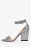 Jimmy Choo Silver/Multicolour Glittery Block Heels Size 39.5